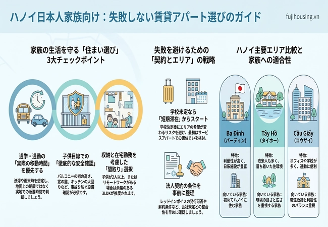 ハノイ賃貸アパートは学校・幼稚園への通いやすさで選ぶ|日本人家族向け